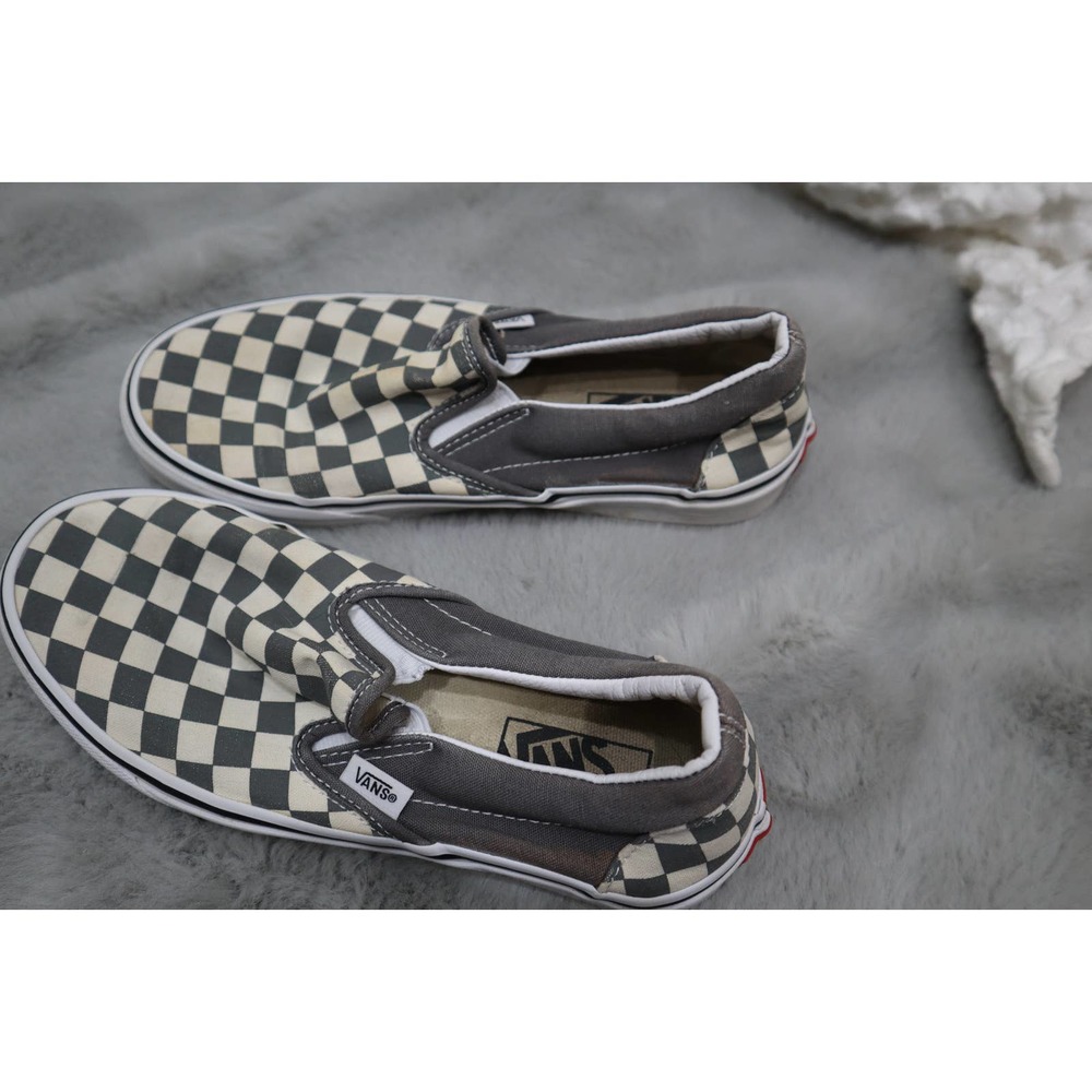 Gray checkered VANS size 7.5